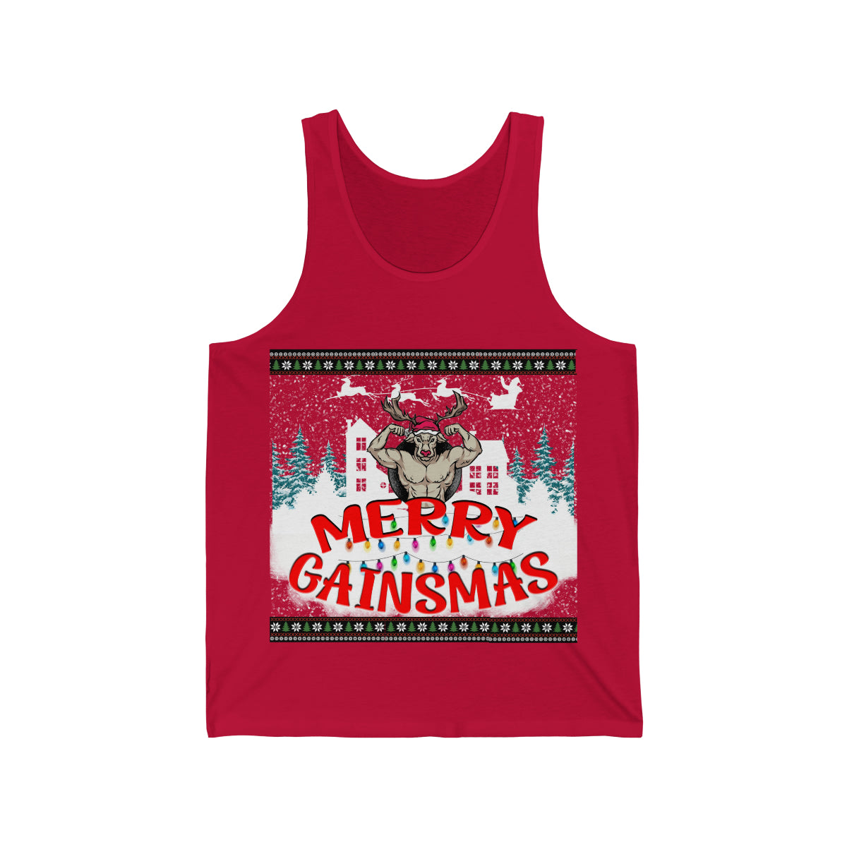 Gainsmas Reindeer Jersey Tank